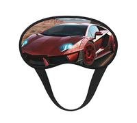 Red Race Car Sleep Mask for Side Sleeper, Blackout Eye Mask for Women Men, Zero Pressure Sleeping Masks Soft Breathable Eye Cover Comfortable Blindfold Eyeshade for Night Sleep