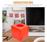 Red Raffle Box Plastic Ballot Ticket Donation Box Slot for Voting Party and Fundraising Collection