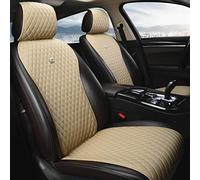 Red Rain Universal Car Seat Cover Full Set 2/3 Covered Beige Leather Seat Cushions 11PCS Seat Protector Universal for Auto/Truck/SUV/Van (A-Beige)