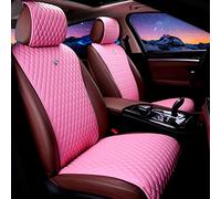 Red Rain Universal Seat Covers for Cars Leather Seat Cover Pink Car Seat Cover 2/3 Covered 11PCS Fit Car/Auto/Truck/SUV (A-Light Pink)