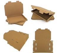 Red Rainbow C5 A5 Postal Boxes, Brown Cardboard, 218x159x20mm, Large Letter Pip Box, Pack of 100