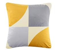 Red Rainbow Mustard Yellow & Grey Scandinavian Geometric Cushion Cover 18" (Scandi Circle)