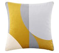 Red Rainbow Mustard Yellow & Grey Scandinavian Geometric Cushion Cover 18" (Scandi Square)
