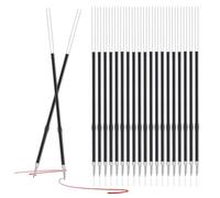 Red Reception Pen Ink Refills, Medium Nib Biro Refills for Retractable Pen, 0.7mm Pen Refills Ballpoint for Reception Office Home School (10)