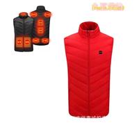 (red, Red District 9. XXXXXXL) Men's Usb Heated Vest - Intelligent, Constant Temperature Heating Clothing