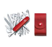 (red/red) Victorinox SWISS CHAMP Swiss army knife bundle pack - with free Victorinox pouch