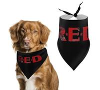 RED Remember Everyone Deployed Cute Dog Bandanna Scarf Printed Adjustable Triangle Pet Kerchief for Dogs And Cats
