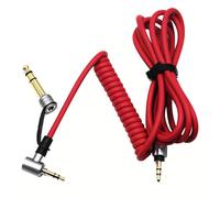 (Red) Replacement Aux 3.5mm 6.5mm Audio Cable For Beats By Dr Dre Pro Detox Headphones