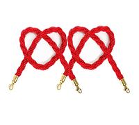 Red Retractable Queue Barrier Rope with HooksVisitor Management Stanchion Rope for Cinema Hotel & Event SafetyDurable Crowd Control Solution