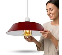 Red Retro 36Cm Hanging Pendant Light Shade Easy Fit Various Type Indoor Lampshade