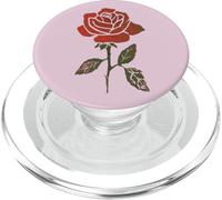 Red Retro Flower I Cute Vintage Floral Aesthetic PopSockets PopGrip for MagSafe