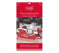 Red Reusable Santa Sleigh with Alphabet Stickers for Personalization - Festive Gift Holder and Holiday Decor - Perfect for Customizing Christmas