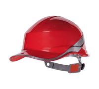 Red Reversible Short Peak Hard Hat - Baseball Diamond V - Delta Plus