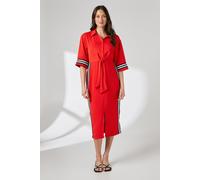 Red Rib Detail Column Shirt Dress Principles Red 16