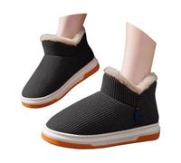 Red Ribbed Ankle Slippers for Adults with White Trim and Orange Sole | Textured high-top slipper design with a contrast cuff and bright sole edge; the ribbed red uppers rise above the ankle for