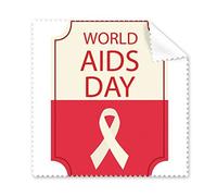 Red Ribbon 1st December World AIDS Day HIV Awareness Solidarity Symbol Glasses Cloth Cleaning Cloth Phone Screen Cleaner 5pcs