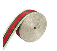 Red Ribbon Ribbon 5-10yards/set Polyester Two-Tone Chrismas Style Red Green Stripe Packaging for DIY Wrapping for Packaging(Color 01 2.5cmx10yards)
