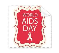 Red Ribbon World AIDS Day 1st December HIV Awareness Solidarity Symbol Glasses Cloth Cleaning Cloth Phone Screen Cleaner 5pcs