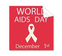 Red Ribbon World AIDS Day HIV 1st December Awareness Solidarity Symbol Glasses Cloth Cleaning Cloth Phone Screen Cleaner 5pcs
