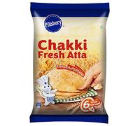 Red Rickshaw Pillsbury Chakki Atta 10 Kg | 100% Whole Wheat | Full of Fibre | Make Rotis & Chappatis | Traditional Indian Flour | Nutritious | Vegetarian | 10 KG Bag