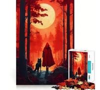 Red Riding Hood And The Wolf 1000 Pieces Jigsaws Adults Puzzles Think Smart Toy Home Activity Smooth Cut Xmas Surprise (50x75cm)
