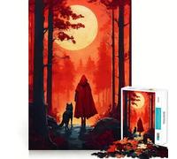 Red Riding Hood And The Wolf Jigsaw Puzzles for Adults1000 Pieces Improve Memory Relax Mind Sharp Edge Art Collection Piece (38x26cm)