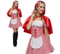 Smiffys Fever Red Riding Hood Costume, Red (Size S)