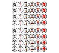 Red Riding Hood Edible Cupcake Toppers - Fairy Tale-Themed Decorations for Storybook Parties & Birthdays UNCUT (48 x 3cm/1.18 Inch Discs)