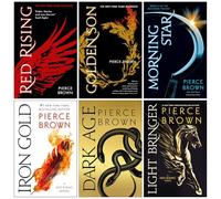 Red Rising Series 6 Books Collection Set By Pierce Brown (Red Rising, Golden Son, Morning Star, Iron Gold, Dark Age & Light Bringer)