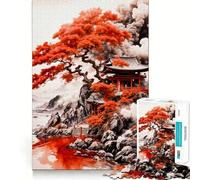 Red River Pagoda 1000 Piece Jigsaws for Adults Puzzle Strengthen Recall Stress Relief Quality Edge Bday Surprise (38x52cm)
