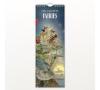 Red Robin 2026 Fairies Monthly Slim Calendar | 6" x 16" Open | Premium Thick & Sturdy Paper | Tall Hangable 12 Month Calendar | Vivid Images | Plastic Free | Wire Spiral