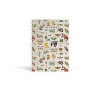 Red Robin Publishing Garden Days A5 Spiral Bound Notebook - 128 Lined Pages - Premium Quality Journal Notepad For Everyday Notes & Ideas - 21cm x 15cm With Elastic Closure