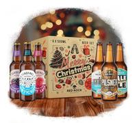 Red Rock Brewery Christmas Fruit Cider & Craft Beer Gift Set - 6 x 500ml Bottles - Limited Edition Festive Box Set- No Wrapping or Tagging Required