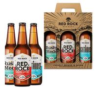 Red Rock Brewery Traditional British Ale Gift Set - Three English Beers In A Presentation Box (Red Rock 4.2% Lighthouse IPA 3.9% Rushy Mede 4.4%)