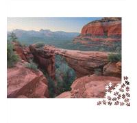 Red Rock Bridge 1000 Piece Red Rock Canyon Bridge View Jigsaw Puzzles for Adults And Kids Challenging Games 1000 Pieces Stress Reliever for Women, Gifts for Men 70x50cm/1000pcs