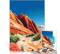 Red Rock Canyon Nevada Best ArtJigsaw Puzzles 1000 Pieces for Adults Challenging Game Wall Decoration Unique Birthday and Xmas Gifts 38x26cm