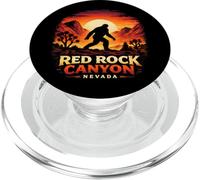Red Rock Canyon Nevada Bigfoot Hiking Silhouette PopSockets PopGrip for MagSafe