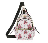 Red Rock Skeletons White Sling Pack Long Lasting Color Sling Bag for Young Adults