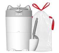 Red Rocket Cleo Litter Twist'R Cat Litter Disposal System, Litter Trash Can | Odor Control, Large Capacity, Holds Up to 14 Lbs, Includes 5- Size #6 Odor Blocking Bags, Scoop, Scoop Bin