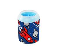 Red Rockets Space Reusable Dog Foot Washer Soft Silicone Bristles Feet Cleaning Kit Gently Cleans Paws After Walks