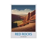 Red Rocks, Colorado,Puzzle 1000 Teile Papier puzzle Geeignet Für Erwachsene Kinder Familien Stressabbau Puzzlespiele(38x26cm)-CK6