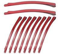 Red Role Play Hair Clips 10pcs Alloy Snap Clips for Kids