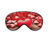 Red Romantic of Hearts Eye Mask, Side Sleeping Mask Light Blindfold Sleeping Mask Nose Pad and Elastic Band for Children Women and Men