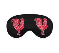Red Rooster Cock Sleep Mask Soft Blindfold Portable Eye Mask with Adjustable Strap for Men Women