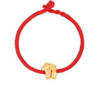 Red Rope Bracelet with Golden Horse Charm Handmade Braided Lucky Jewelry for Chinese Year, Fashionable Fortune Talisman for Women and Men