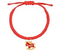 Red Rope Bracelet with Horse Charm, 2026 Chinese New Year Lucky Red String Bracelet for Women and Girls, Symbol of Good Fortune and Prosperity