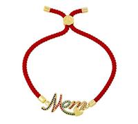 Red Rope Heart Mom Charm Bracelets For Women Cz Cubic Zirconia Bracelet Bangle Trendy Jewelry