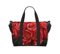 Red Rose 1 Printed Travel Bag Duffle Bag for Men Women, Large Water Resistant Gym Bag Weekend Holdall Bag with Shoulder Strap