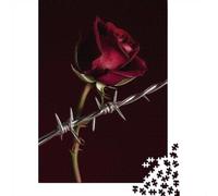 Red Rose And Barbed Wire, 1000 Piece Paper Jigsaw, 70x50cm/1000pcs