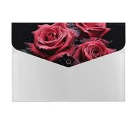Red Rose and Black Leaves File Folder 6-Pocket, Waterproof Accordion File Organizer with Snap Closure, Expanding Document Holder for Office, Home